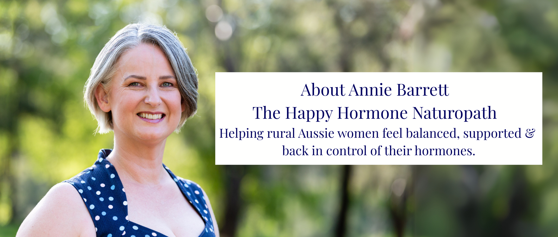 A photo of Annie Barrett a naturopath who offers perimenopause support for rural women in Australia.
